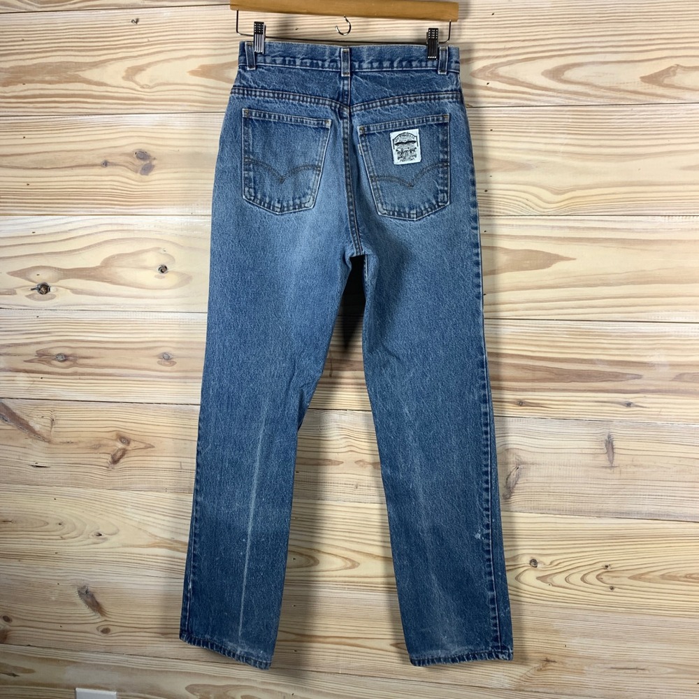 Levi Strauss Jeans Vintage 29 Blue Straight Leg High Rise White Tab